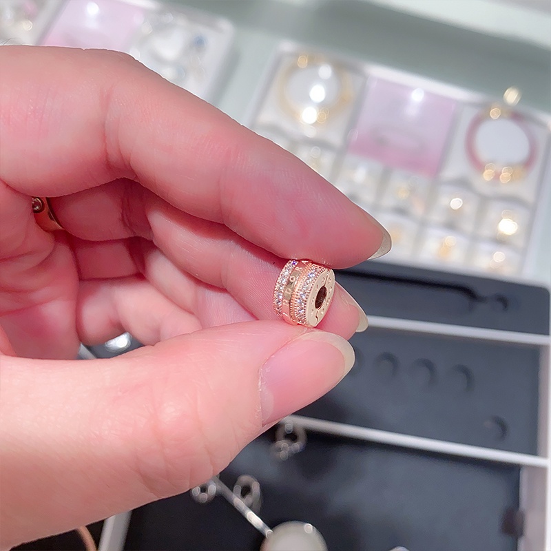 Hạt Cườm Hình logo Màu Vàng Hồng Lấp Lánh Làm Vòng Tay DIY