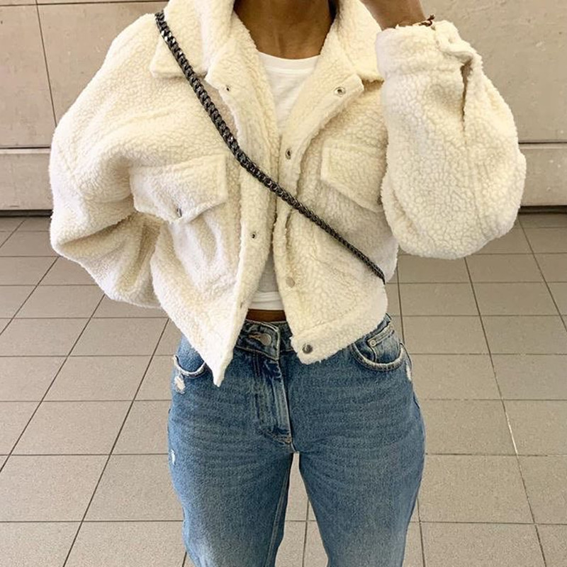 Áo Khoác Lông Mềm Mại Thời Trang Dành Cho Nữ