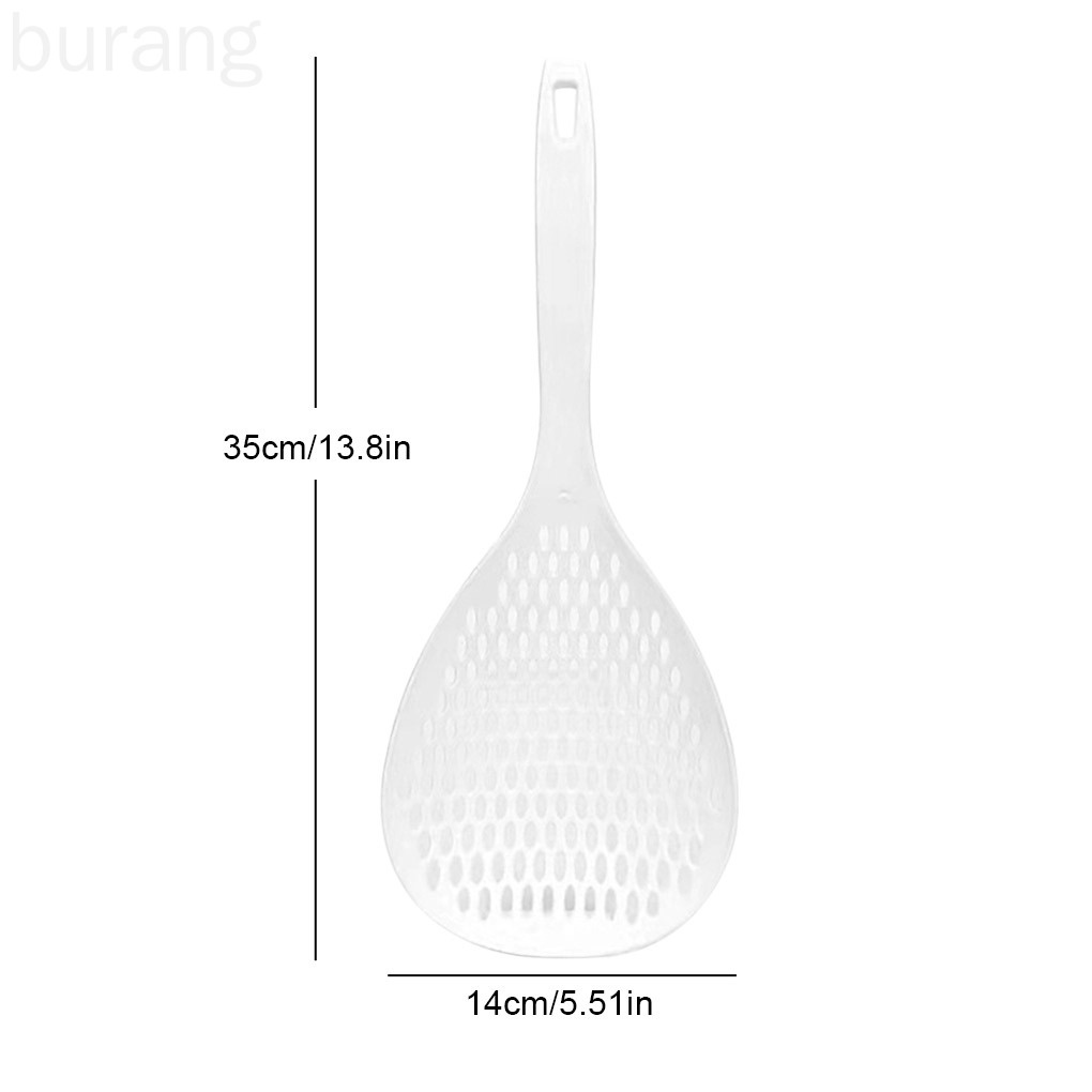 Muỗng rây lọc bằng nhựa cán dài chịu nhiệt tiện dụng cho nhà bếp