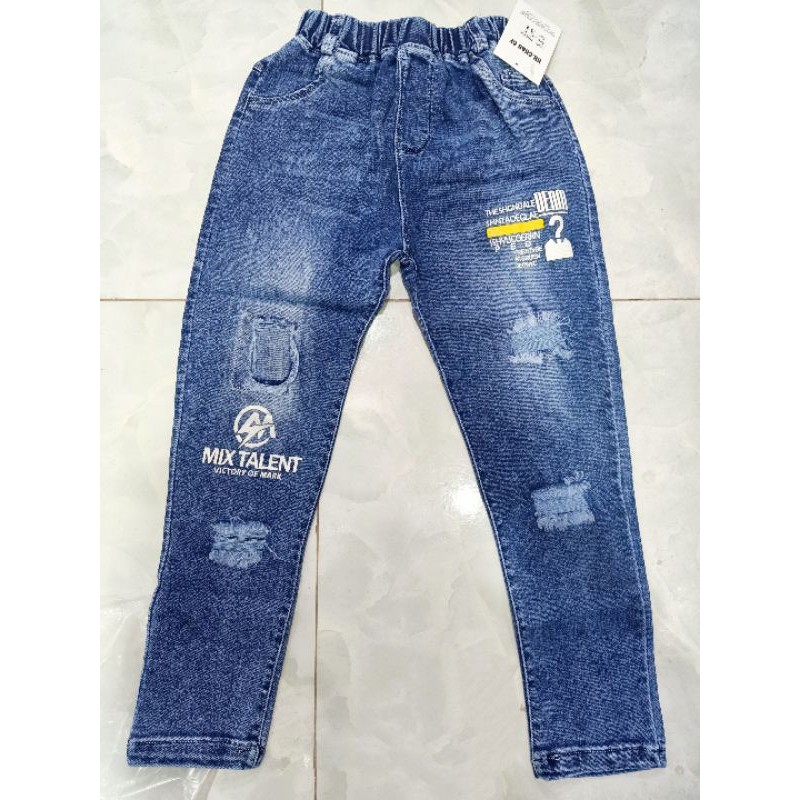 Quần bò chun jeans xanh thời trang cho nam