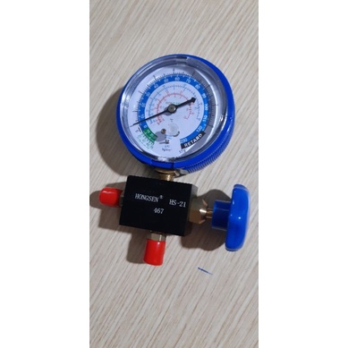 Đồng hồ nạp gas điều hòa , tủ lạnh Hongsen xanh đỏ