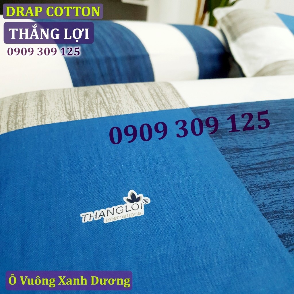 bộ ga 2mx2m2 cotton Thắng Lợi (4 món) Chuẩn LOGO