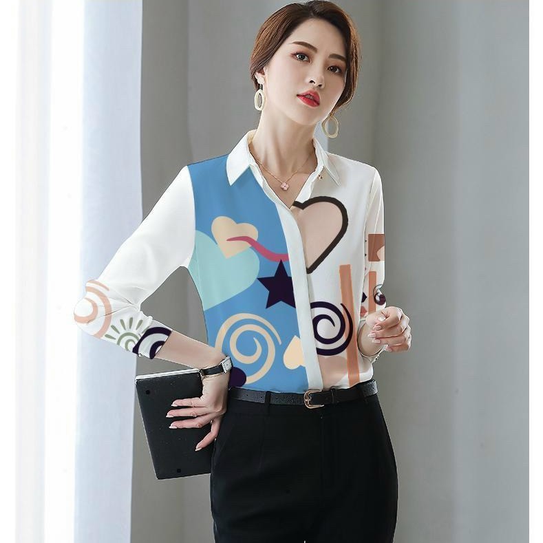 Áo sơ mi nữ oversize form rộng siêu xinh King168 vải lụa ko nhăn ko xù FF02