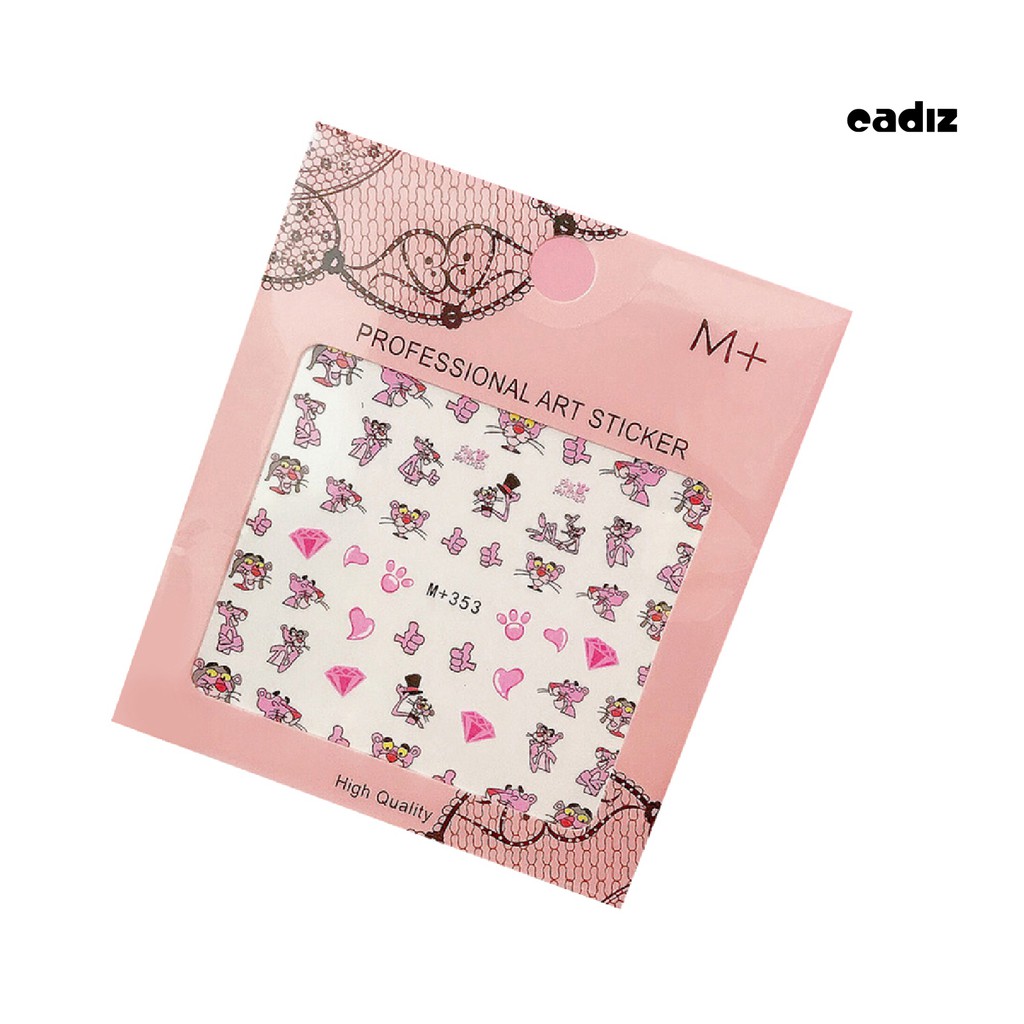 [Hàng mới về] Tấm Nhãn Dán Tự Dính Họa Tiết Động Vật 3d Trang Trí Móng Cho Nữ