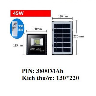 Đèn năng lượng mặt trời pha LED 100w 60w 45w siêu sáng LOẠI TỐT chống nước mưa có điều khiển