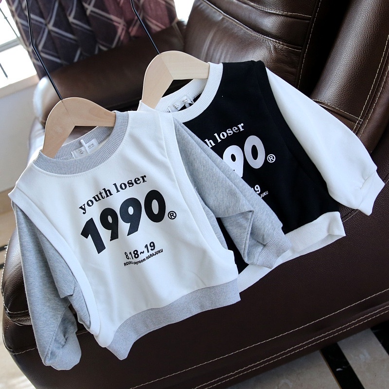 Áo nỉ 1990 phong cách Hàn Quốc cho bé