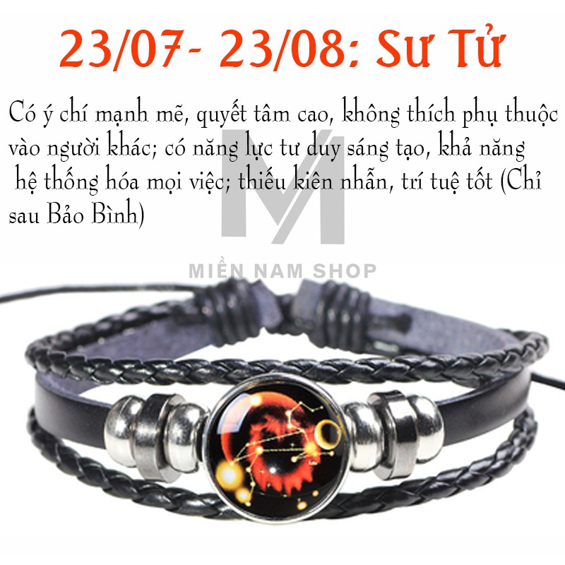 Vòng đeo tay nam nữ 12 CUNG HOÀNG ĐẠO - Leo  23/07 - 22/08