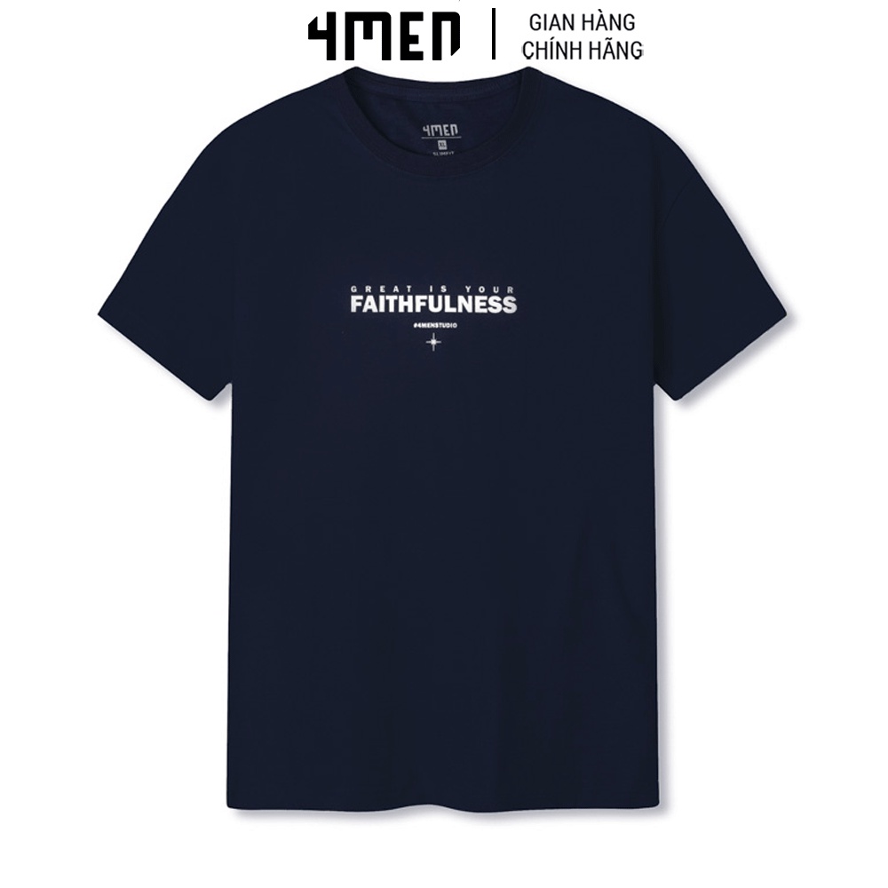 Áo Thun Nam Slimfit Faithfunlness 4MEN AT100 vải cotton thoáng mát, co giãn 4 chiều, form dám ôm gọn, mềm mịn, trẻ trung