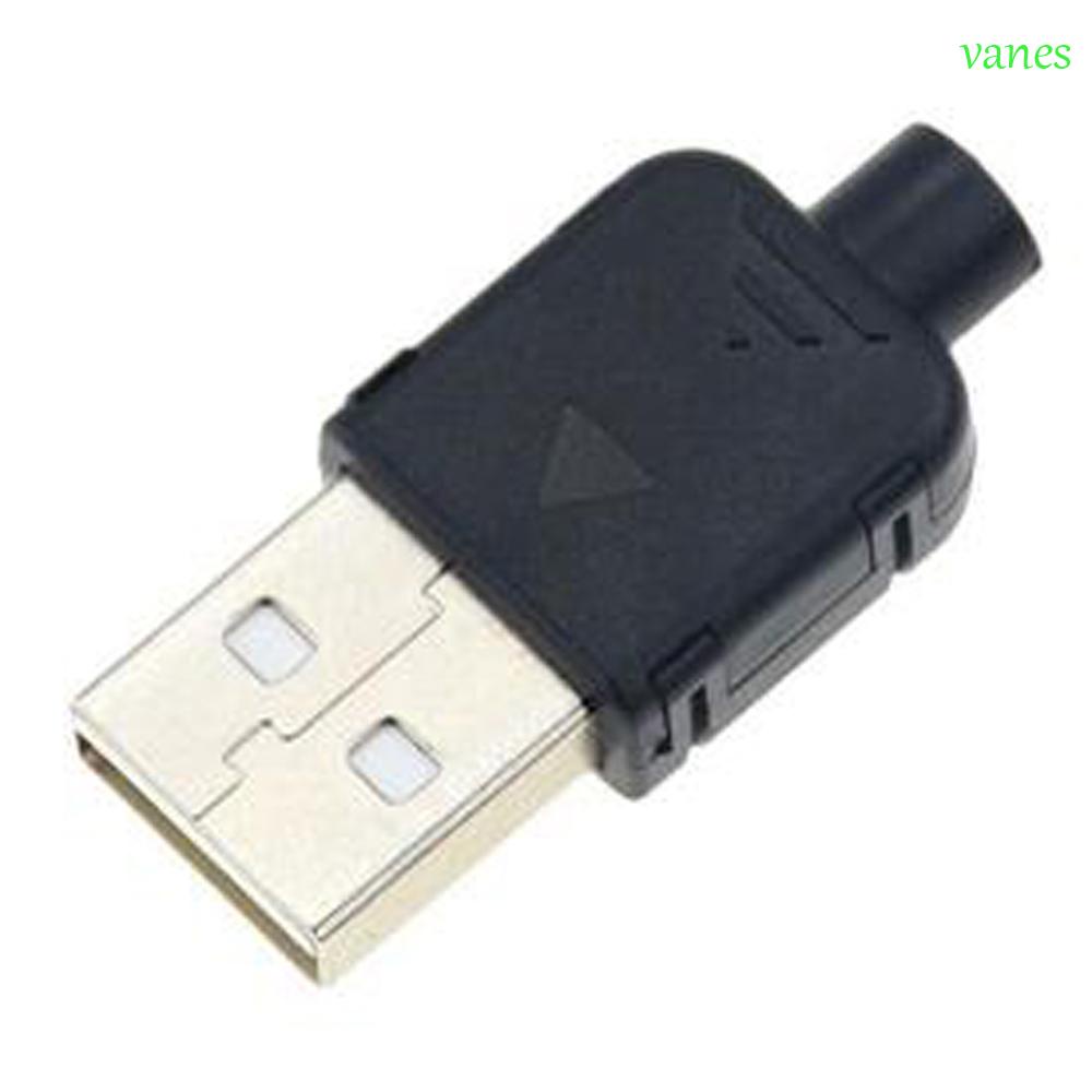 Đầu Nối Usb 2.0 4 Chấu Bằng Nhựa Màu Đen