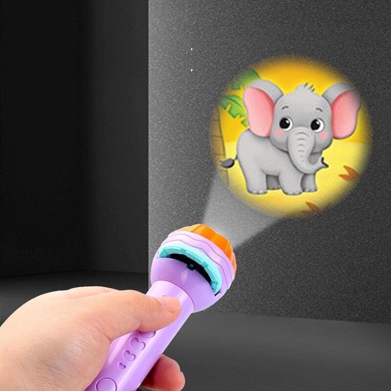 Đèn pin chiếu hình cho bé 10 đĩa 80 hình chiếu ngộ nghĩnh