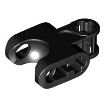 Gạch Lẻ Hàng Mới Kỹ thuật, đầu nối trục 2 x 3 với ổ cắm khớp bi - Mặt kín, dĩa thẳng với lỗ trục mở