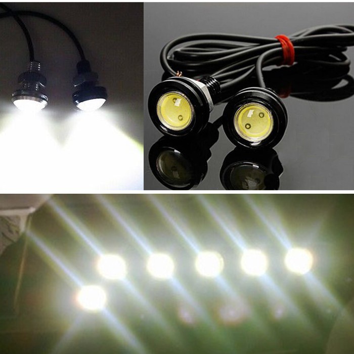 ❄✹Eagle Eye LED 12V 10W Ánh sáng trắng Động cơ xe ô tô Dự phòng Đèn báo rẽ tròn chạy ban ngày