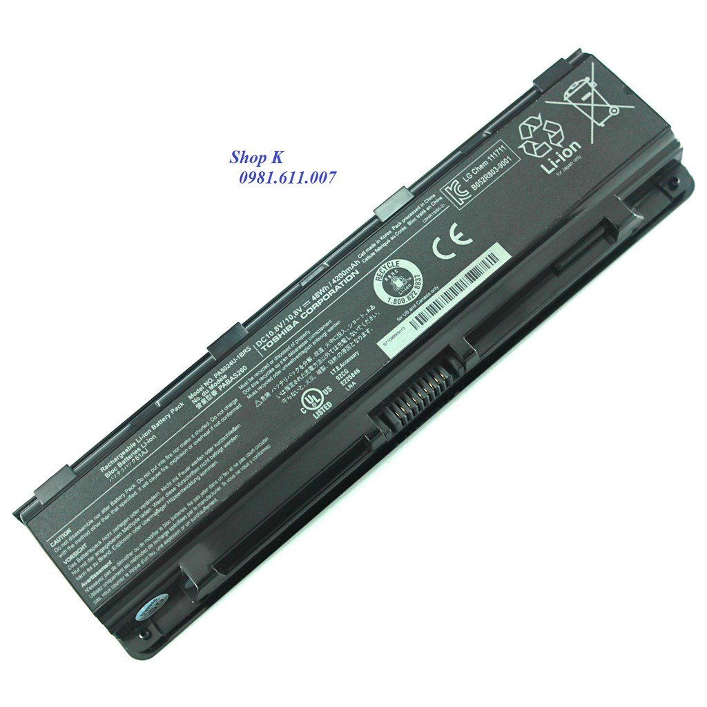 Pin laptop Toshiba C850 C850D C800 C840
