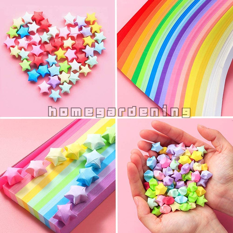 Set 90 Tờ Giấy Gấp Sao May Mắn Nhiều Màu Sắc