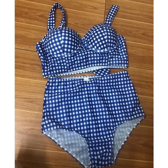 Bộ Đồ Bơi Đi Tắm Biển Nữ Bikini 2 Mảnh Kẻ Caro (1 Set Áo Bra Và Quần Lót)  2169 tổng kho sỉ vp88 | BigBuy360 - bigbuy360.vn