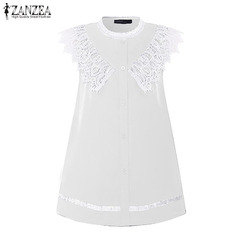 ZANZEA Áo Nữ Không Tay Phối Ren Thời Trang Quyến Rũ | BigBuy360 - bigbuy360.vn