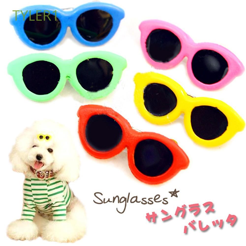 TYLER1 Hot Sale Hair Bows 8pcs Boutique Pet Dog Clips Dog Grooming Cute Fashion Kawaii Love Style Doggie Sunglasses/Multicolor