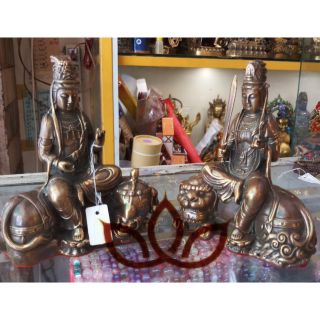 Tượng đồng Văn Thù và Phổ Hiền bồ tát