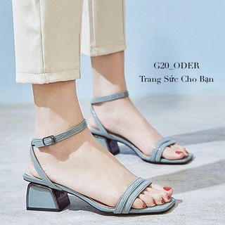 Sandal G20 oder quai mảnh gót vuông thời trang