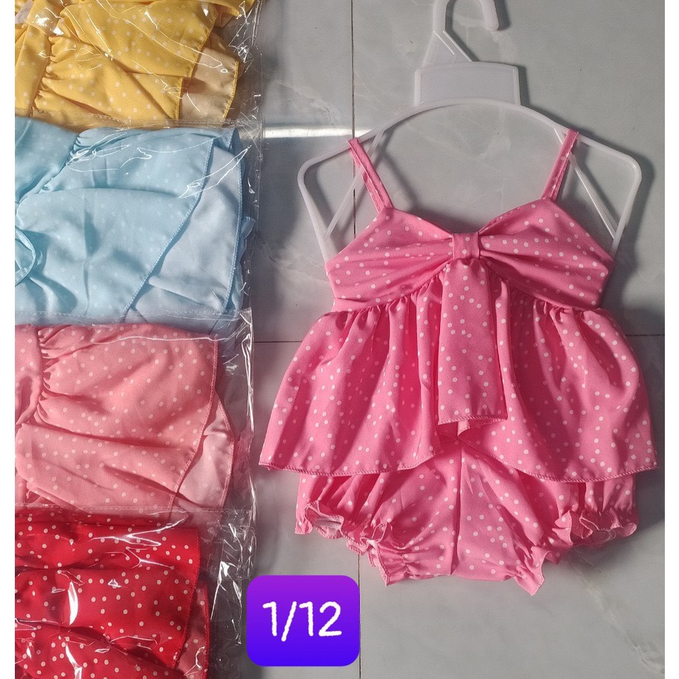 (3 bộ 3 màu 3 họa tiết khác nhau) Combo 3 Bộ Lụa Nhún Ngực Bé (6-18kg)