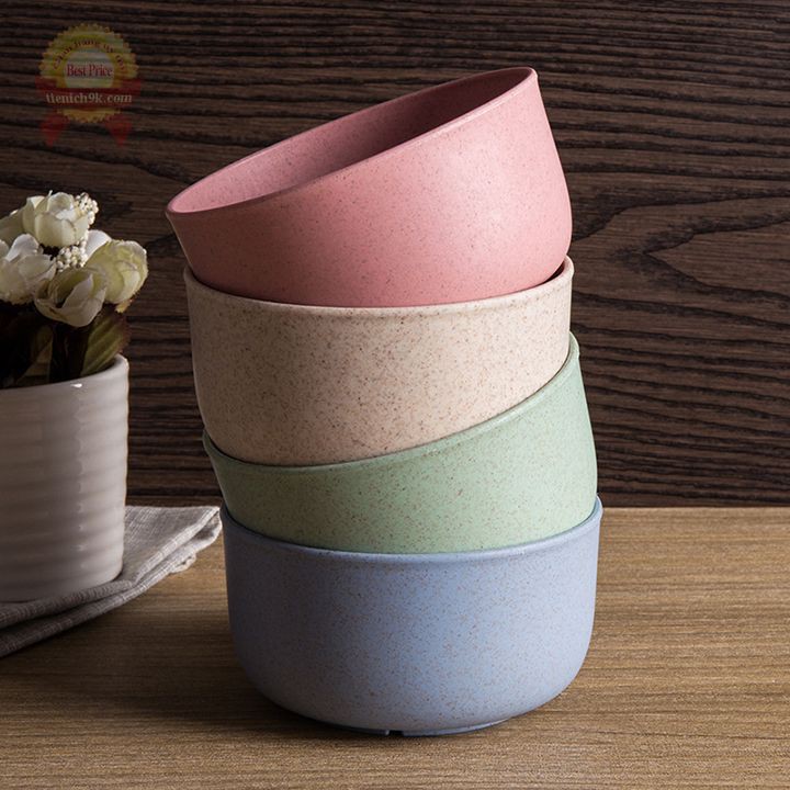 Bát ăn cơm cao cấp nhựa lúa mạch chịu nhiệt kháng khuẩn nhiều màu