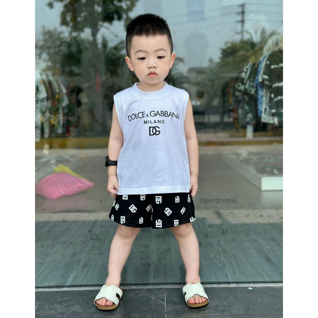 Set tank top quần cạp docle cho bé trai , set áo ba lỗ quần short trẻ em unisex , Kid_genz
