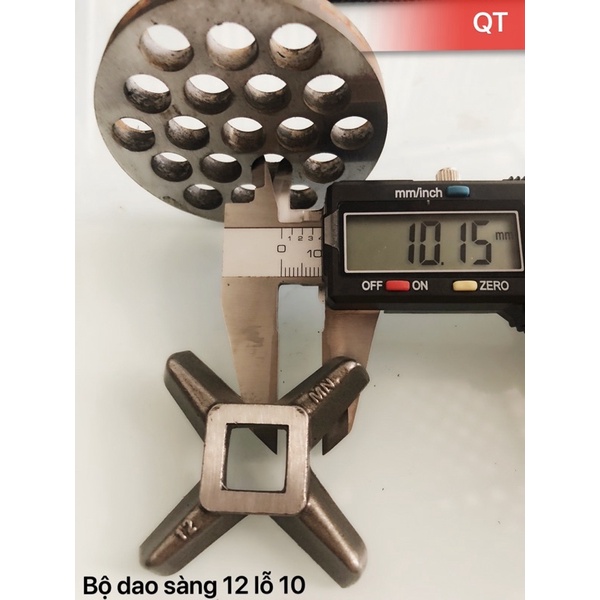 Bộ dao và sàng dầu cối 12 - phụ kiện máy say đùn thịt 12