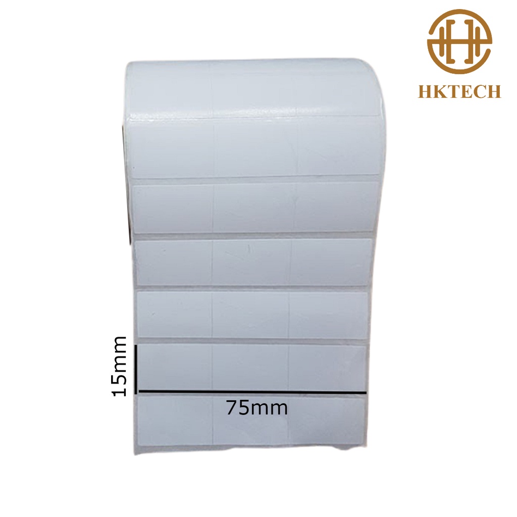 Giấy In Mã Vạch 3 Tem (Cuộn 6000 Tem) - Decal Nhiệt 3 Tem 25x15 mm , Cuộn 30m