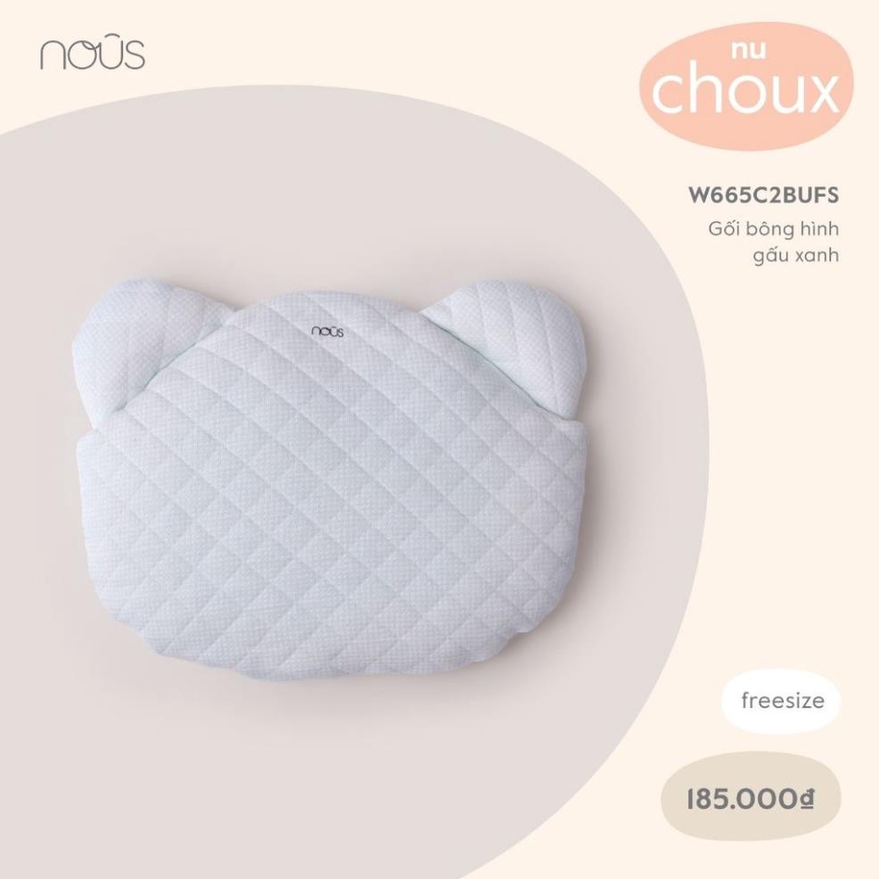 Phụ Kiện Gối Cao Cấp Nous Bông Cho Bé Sơ Sinh Hình gấu