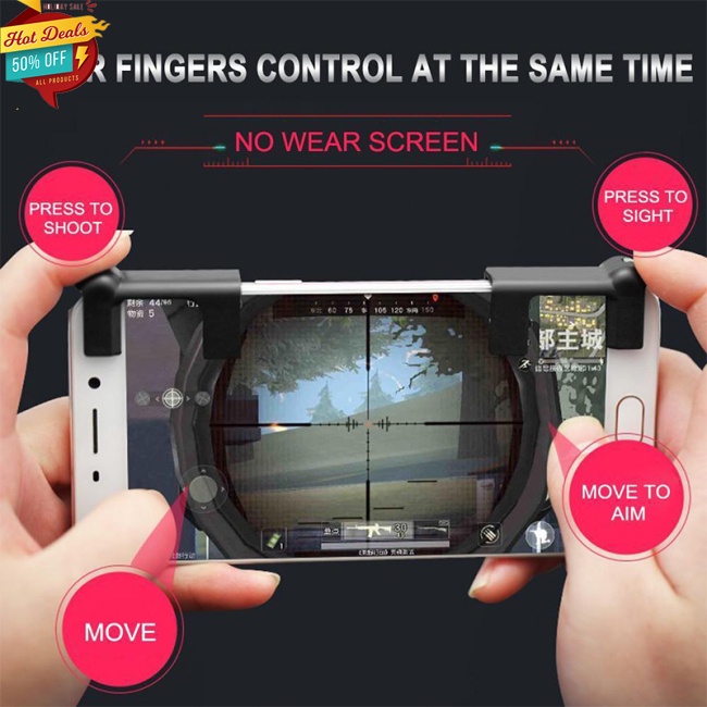 COD 1 Pairs Mobile Phone Gaming Trigger Fire Button Smartphone Shooter Controller for PUBG