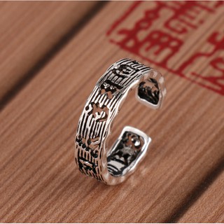 Nhẫn silver khắc Lục Tự Minh Chú