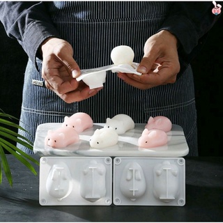KHUÂN SILICON THỎ & HEO (làm bánh, thạch, đậu hũ...)