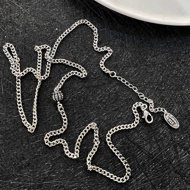 Tmdbyx Vòng cổ Kim Loại Bạc 925 Phong Cách Hip Hop Thời Trang