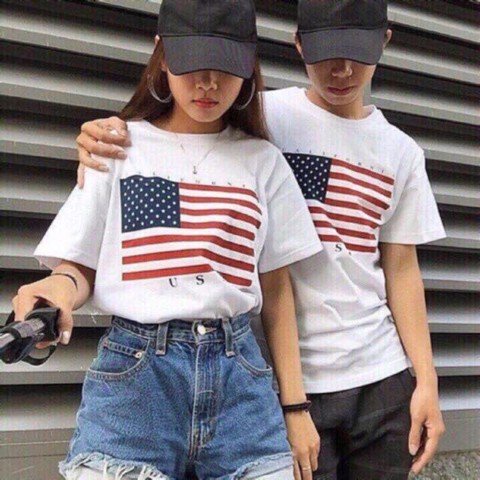 Áo thun nữ TO..m.my phối sọc lá cờ Mỹ hàng VNXK dư xịn