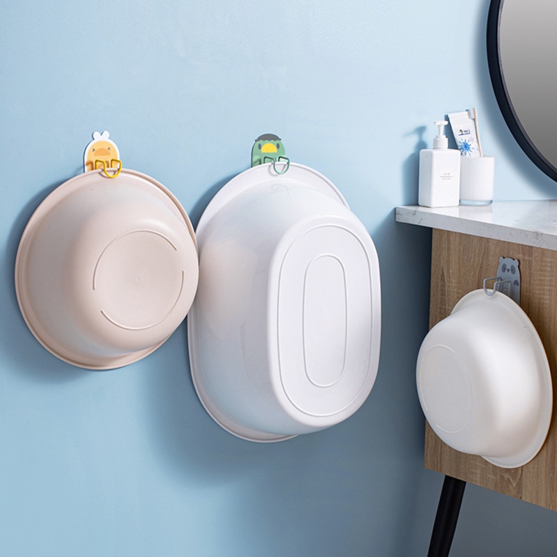 QQ Móc Treo Chậu Rửa Dán Tường Không Cần Đục Lỗ Họa Tiết Hoạt Hình Dễ Thương