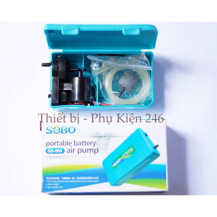 Máy thổi oxy SB-960 dùng pin đại  ( Tặng kèm dây oxi và viên sủi oxi)