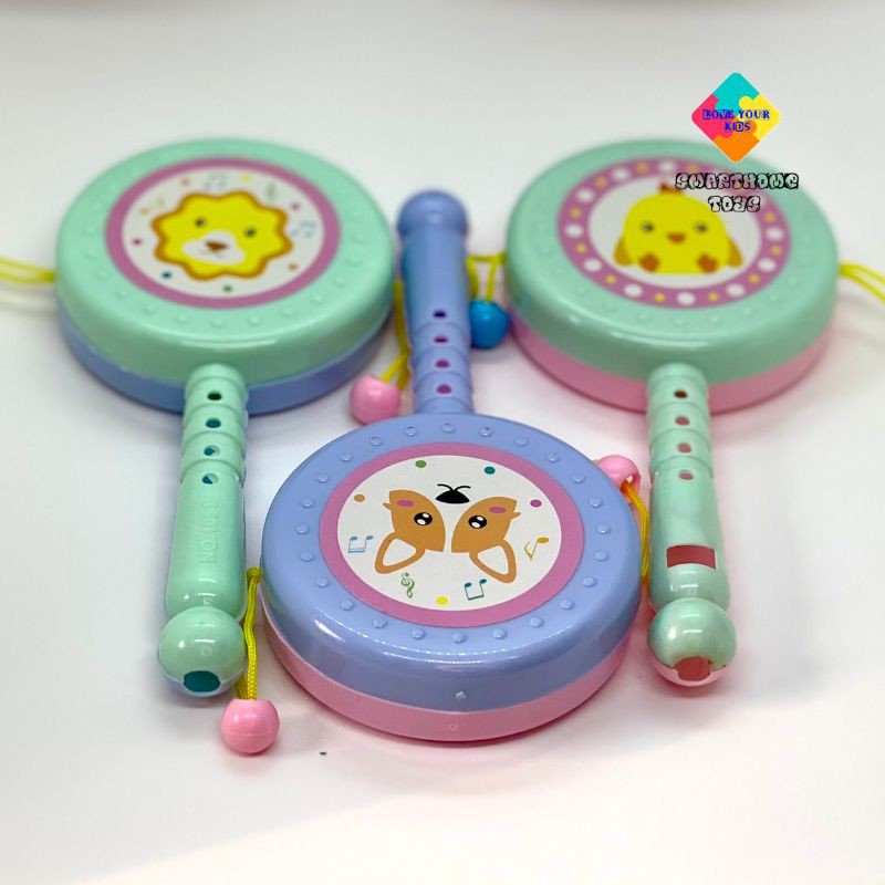 Trống Bỏi Cho Bé - Trống Cho Bé Sơ Sinh Đồ Lúc Lắc Hoạt Hình Vui Nhộn Cho Bé – SmartHome Toys