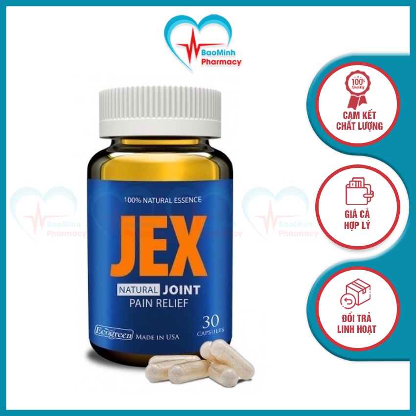 Thực Phẩm Bổ Khớp Jex Max Tăng Độ Bền Dẻo Dai BM30 Hỗ Trợ Các Vấn Đề Về Xương Khớp - Bảo Minh Pharmacy