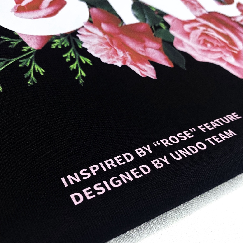 Áo Thun Unisex Undo Rose 2.0 Màu Đen 100% Premium Cotton - Local Brand Chính Hãng