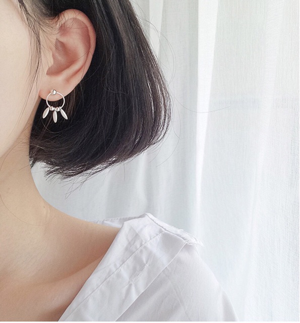[Chỉ thanh toán với AirPBông tai bạc ý 30% ( có khắc s925) trăng sao tam giác