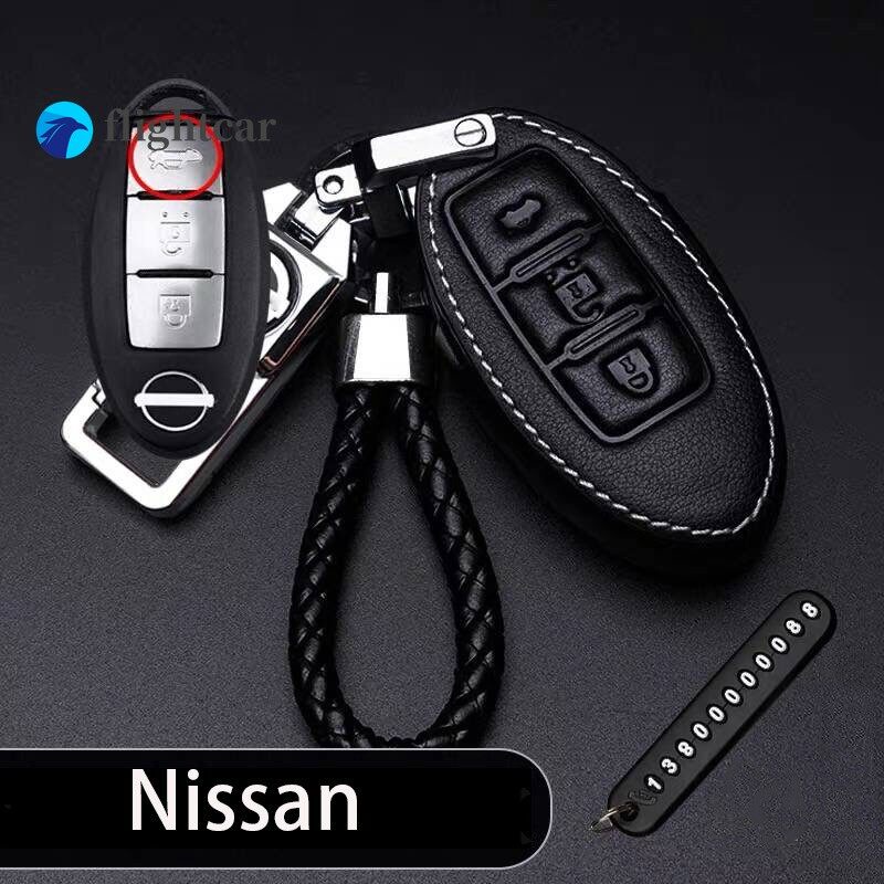 Vỏ Da Bảo Vệ Chìa Khóa Điều Khiển Từ Xa Cho Xe Hơi Nissan Almera Navara X-Trail Livina Sylphy