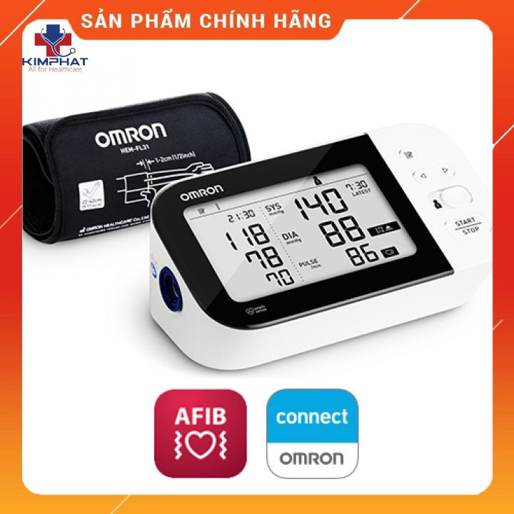 Máy đo huyết áp tự động Omron HEM-7361T Báo AFIB (rung tâm nhĩ-cảnh báo đột quỵ)