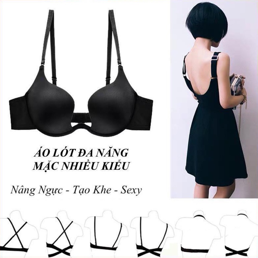 Áo lót nữ Multilway khoét lưng chữ U mặc váy hở lưng dây sợi mảnh gợi cảm đa năng FLA64