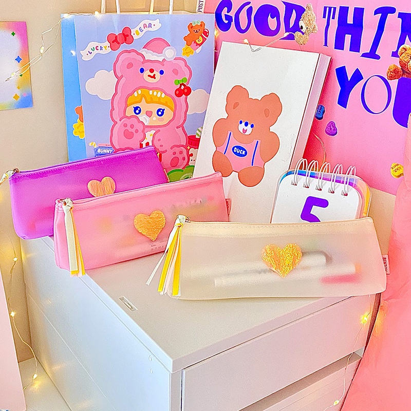 Túi Lưới Đựng Bút Nhiều Màu Sắc Dành Cho Học Sinh