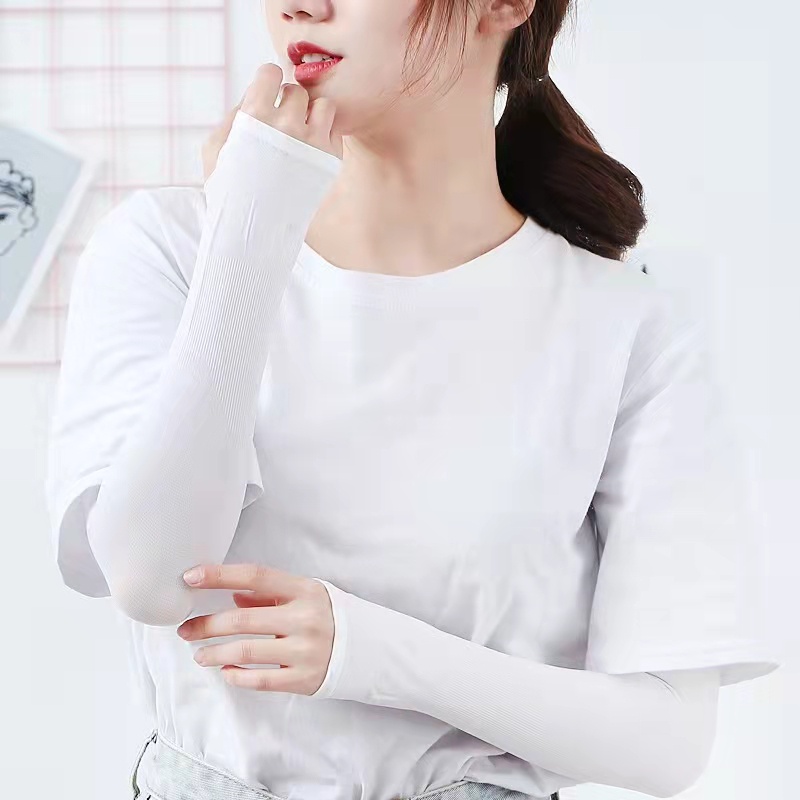 Ống tay áo chống nắng vải lụa lạnh chuyên dùng khi lái xe