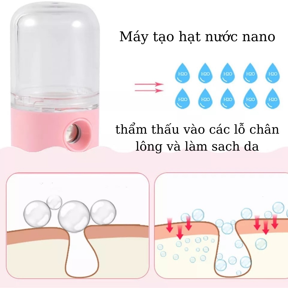 ✅ Máy Xông Mặt Phun Sương Cầm Tay Mini W-718B | Xông Tinh Dầu, Xịt Khoáng -VT0067