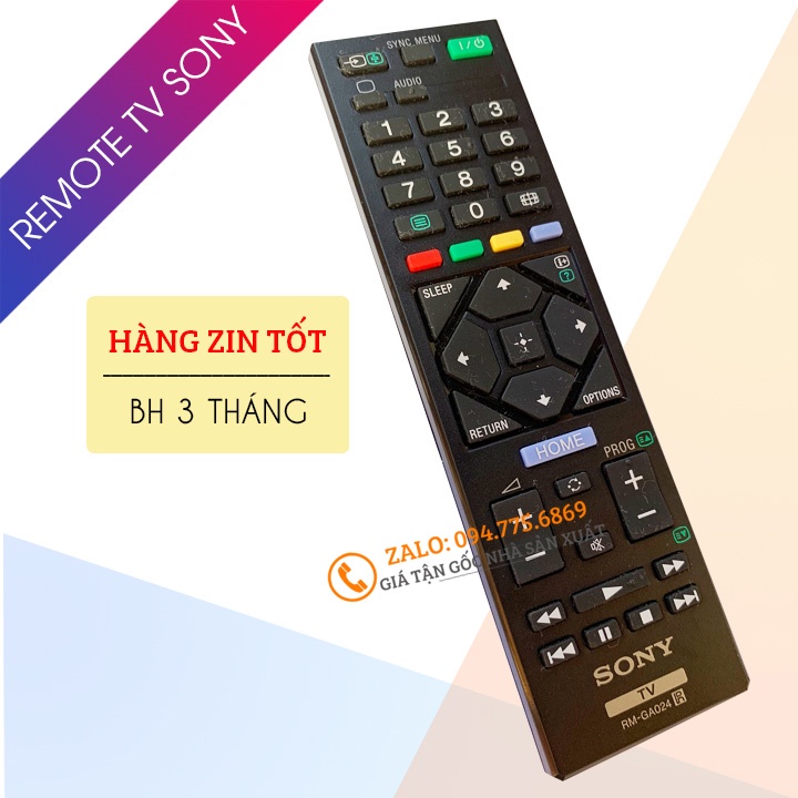 [ Hàng Zin Tốt ] Điều Khiển Tivi Sony RM-GA024 - Remote Tivi Sony Tương Thích Tất Cả Các Tivi LCD - LED - Loại Ngắn