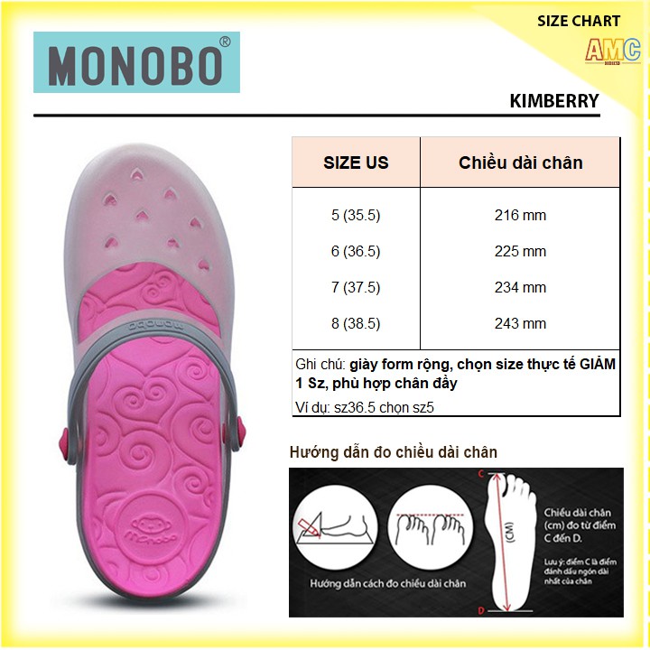 Giày nhựa Thái Lan nam nữ đi mưa đế 4cm 2 lớp siêu mềm MONOBO - KIMBERRY