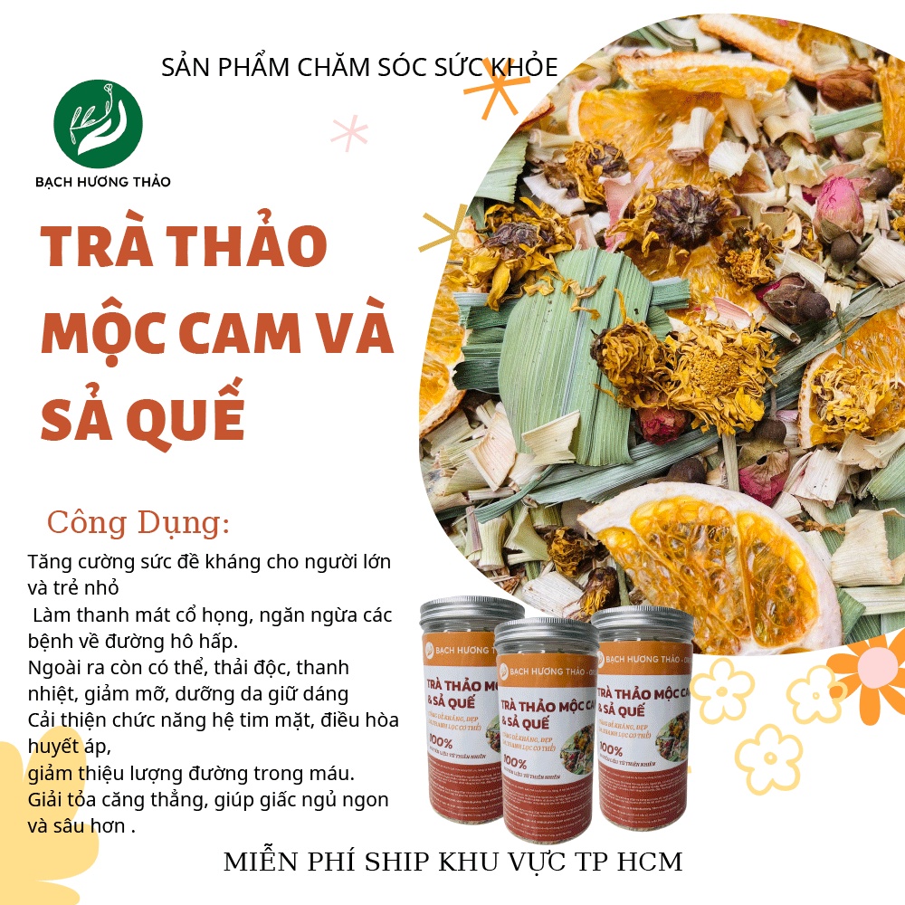 trà cam sả chanh | Tăng đề kháng, đẹp da và thanh lọc cơ thể | Trà thảo dược , /cam chanh sả quế Bạch hương vân Thảo