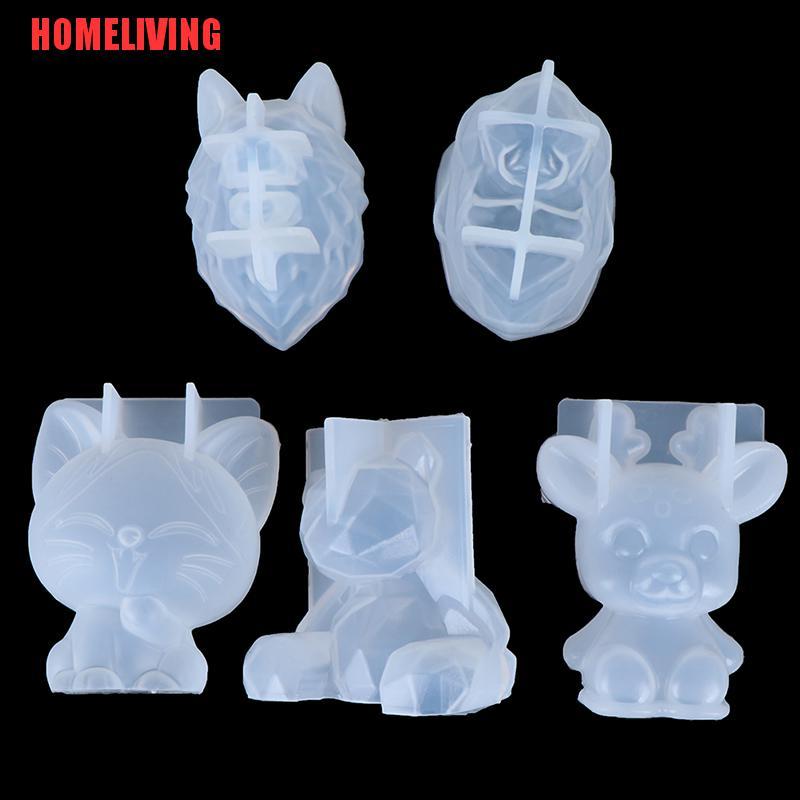 [HOMELIVING] Khuôn silicone Hình Gấu Hình Học DIY Âm Thanh Nổi Trang Trí Gương